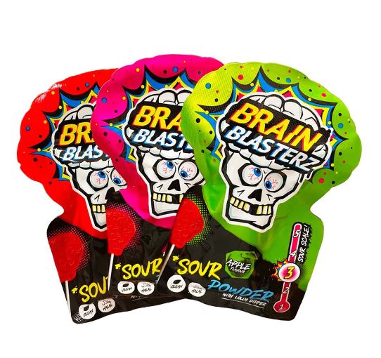 Brain Blasterz Sour Powder Lolli Dipper (Confezione da 30 pezzi)